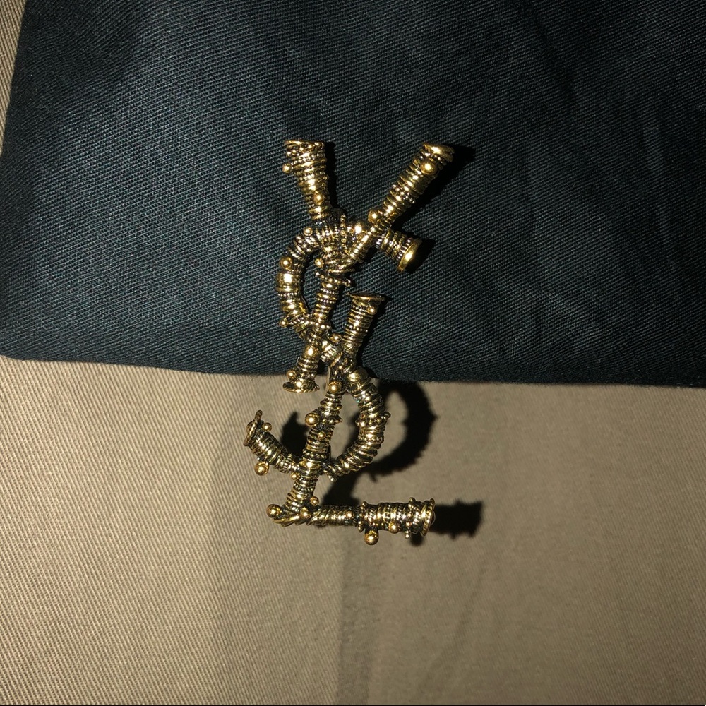 Saint Laurent Logo Pin